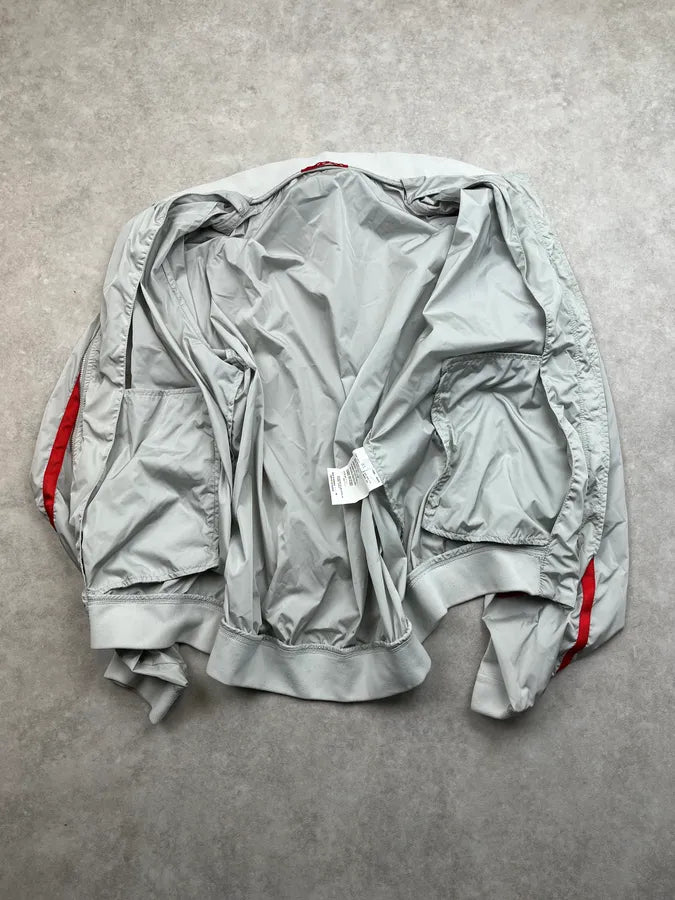 SS2006 Prada Grey Redlined Soft Windbreaker Jacket Kfskfio 9