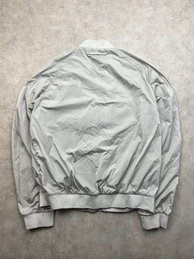 SS2006 Prada Grey Redlined Soft Windbreaker Jacket Kfskfio 6