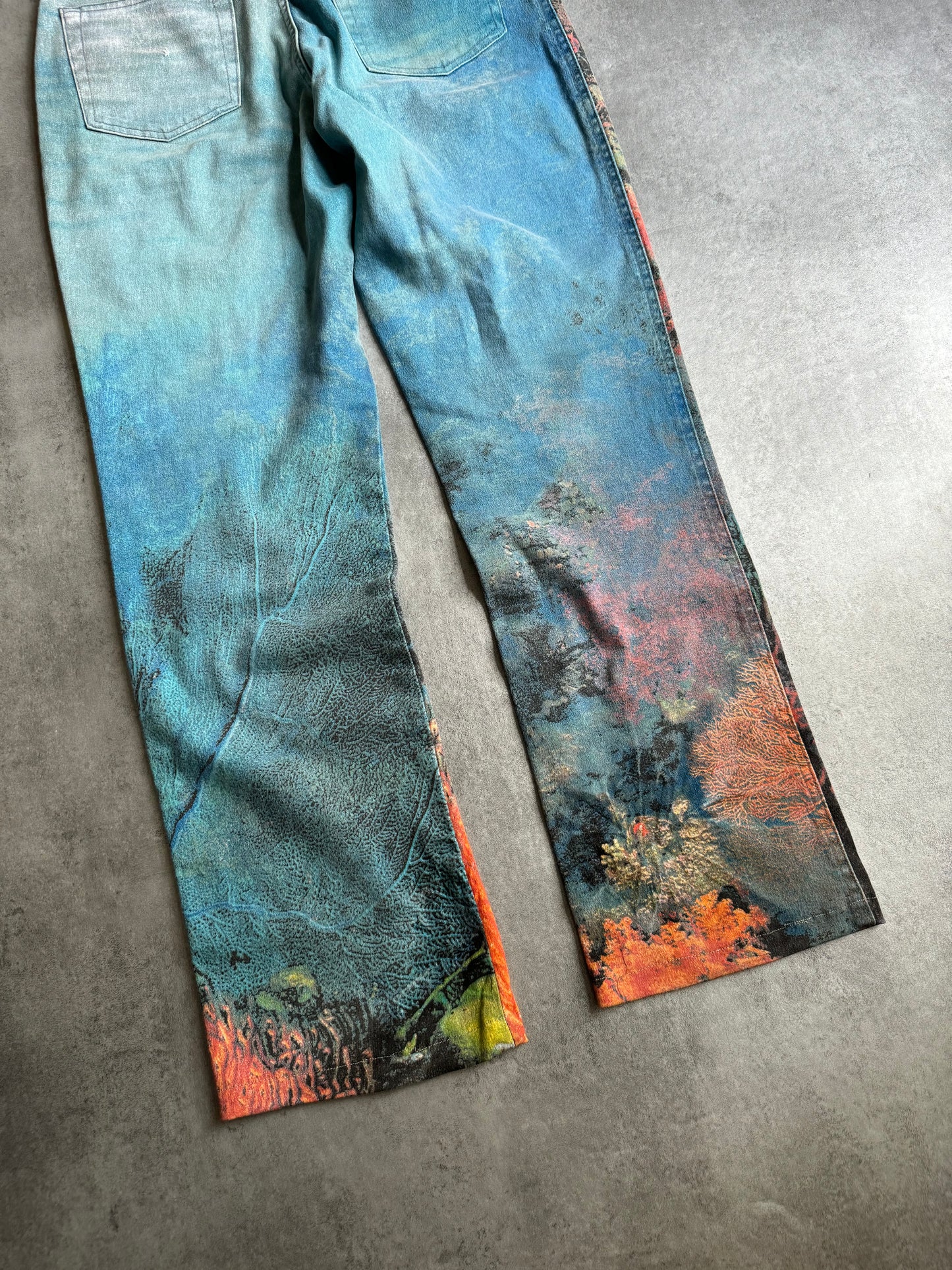 SS1998 Cavalli Renaissance Ocean Coral Pants (S) - 5