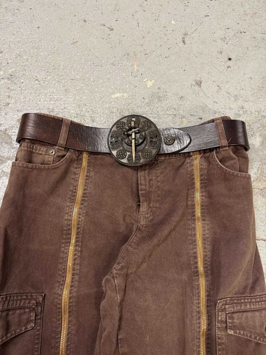 Dries Van Noten Antique Sword Buckle Leather Belt MfHwHTC 3