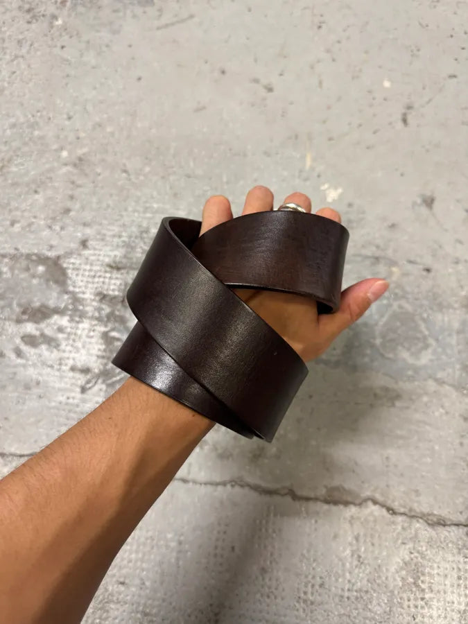 Dries Van Noten Antique Sword Buckle Leather Belt MfHwHTC 6