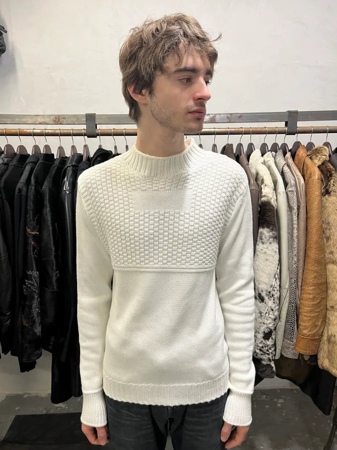Dries Van Noten Architecture White Sweater bJzBryk 1