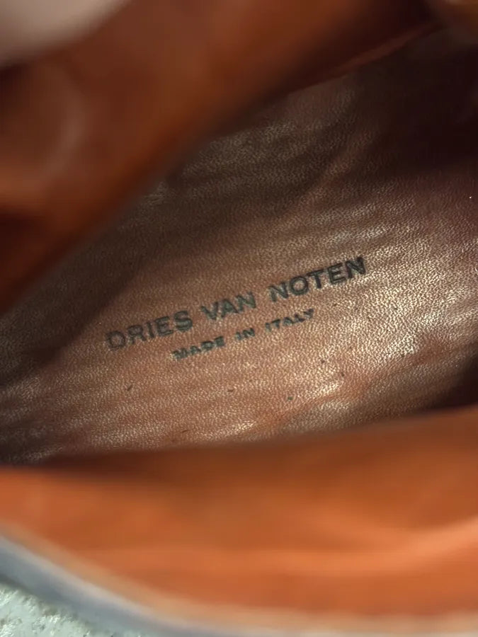 Dries Van Noten Asymmetrical Laced Leather Shoes ncEjIFB 8