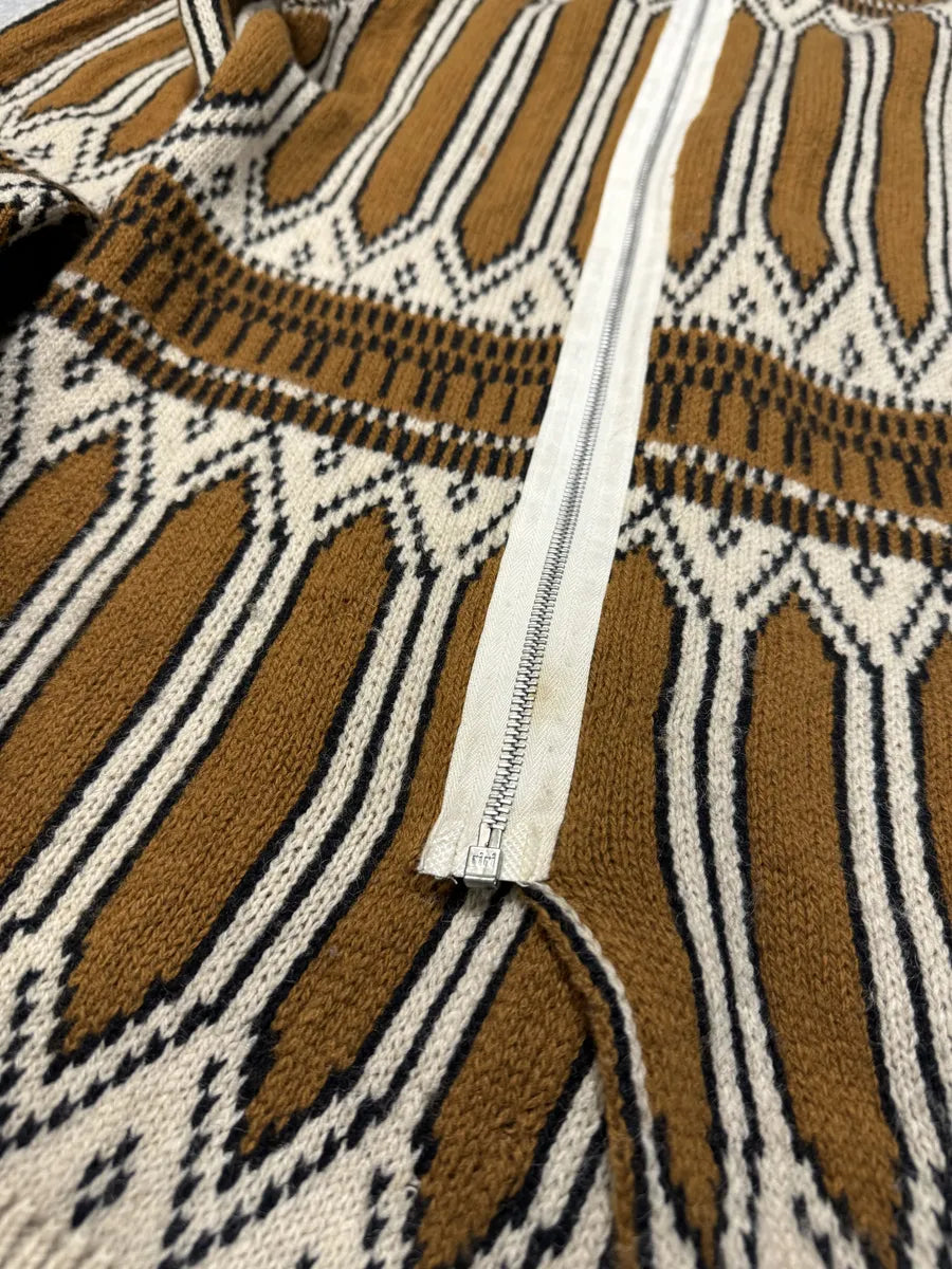 Dries Van Noten Asymmetrical Wool Brown Sweater (M) 5