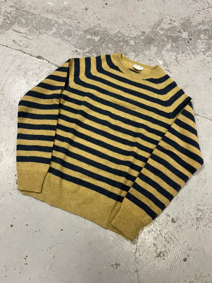Dries Van Noten Beige & Black Striped Wool Sweater UYxTUbX 2