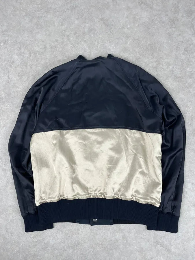 Dries Van Noten Beige & Navy Reversible Bomber Jacket CnnDute 2