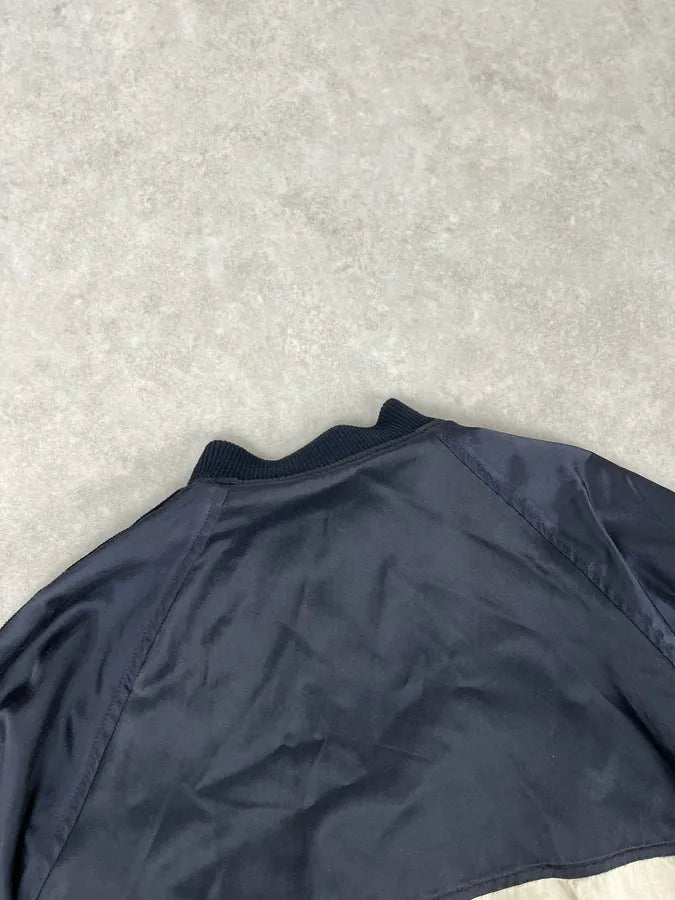 Dries Van Noten Beige & Navy Reversible Bomber Jacket CnnDute 12