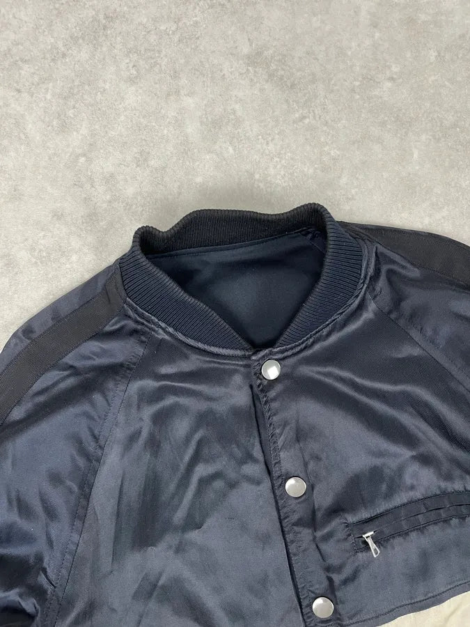 Dries Van Noten Beige & Navy Reversible Bomber Jacket CnnDute 11
