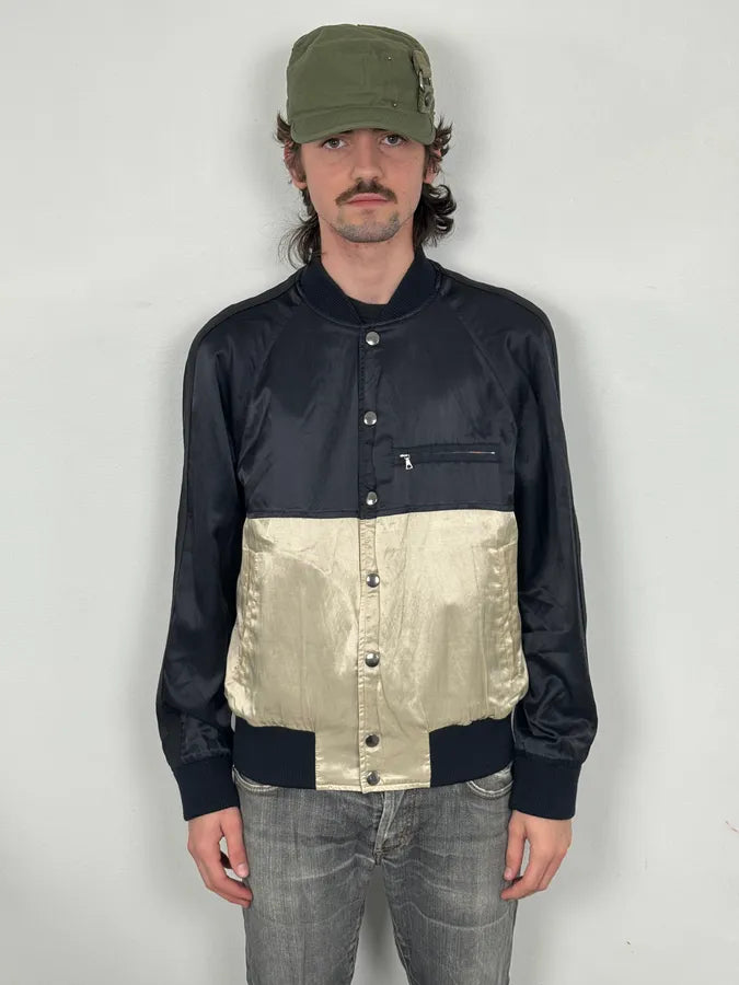 Dries Van Noten Beige & Navy Reversible Bomber Jacket CnnDute 4