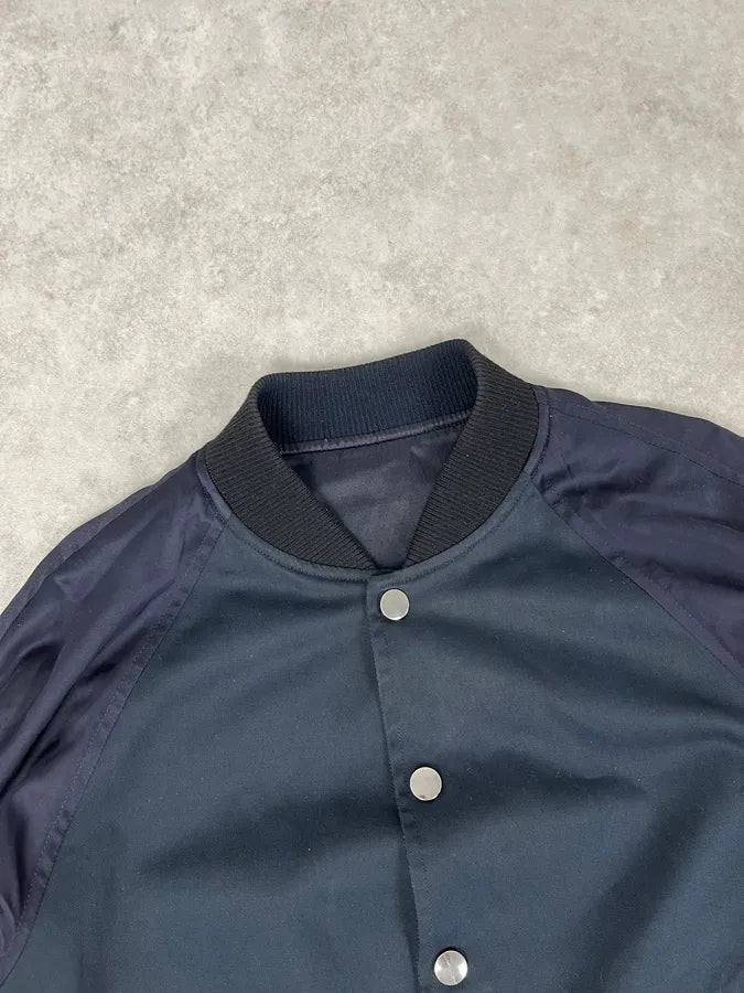 Dries Van Noten Beige & Navy Reversible Bomber Jacket CnnDute 10