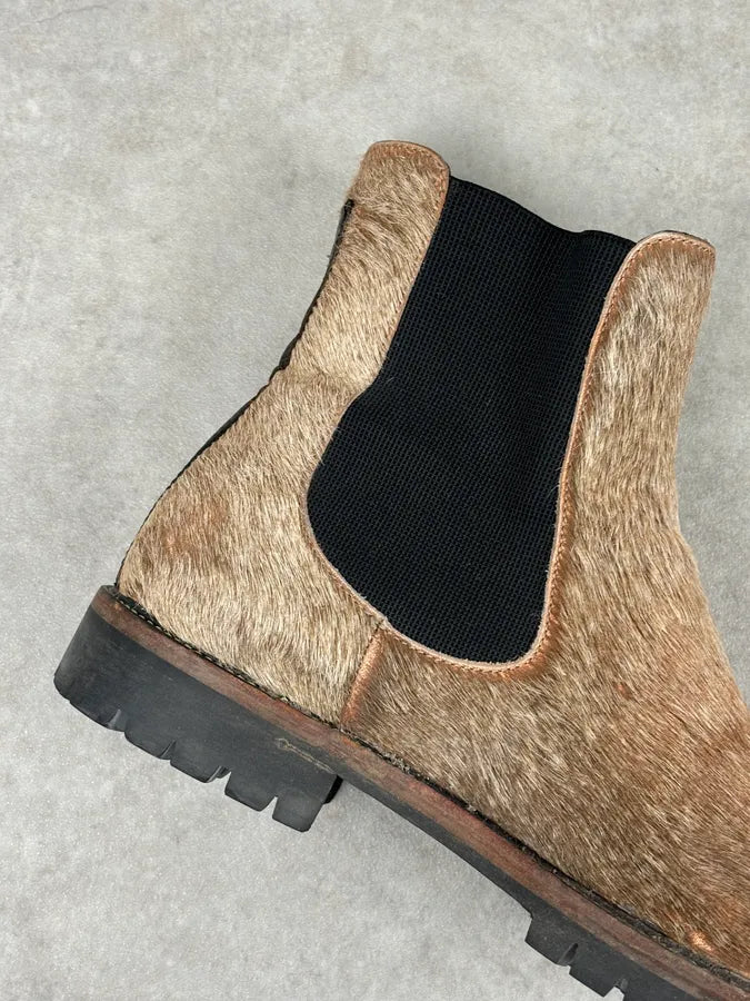 Dries Van Noten Beige Calf Hair Chelsea Boots shqtspj 9