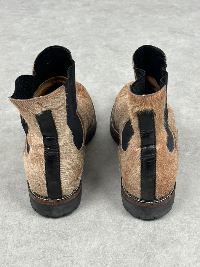 Dries Van Noten Beige Calf Hair Chelsea Boots shqtspj 10