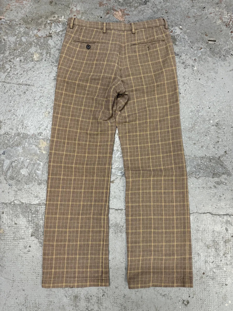 Dries Van Noten Beige Checked Pants HNGiUll 4