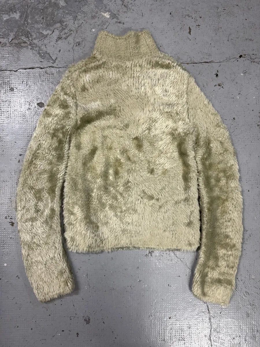 Dries Van Noten Beige Fur Effect Turtleneck Sweater LnSqtMf 0