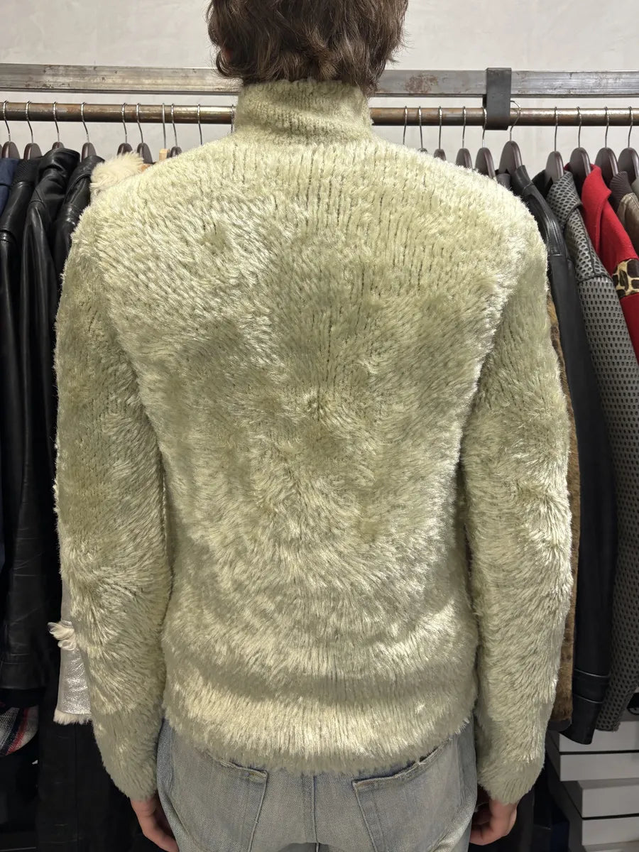 Dries Van Noten Beige Fur Effect Turtleneck Sweater LnSqtMf 3