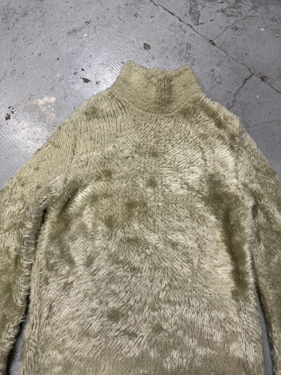 Dries Van Noten Beige Fur Effect Turtleneck Sweater LnSqtMf 6