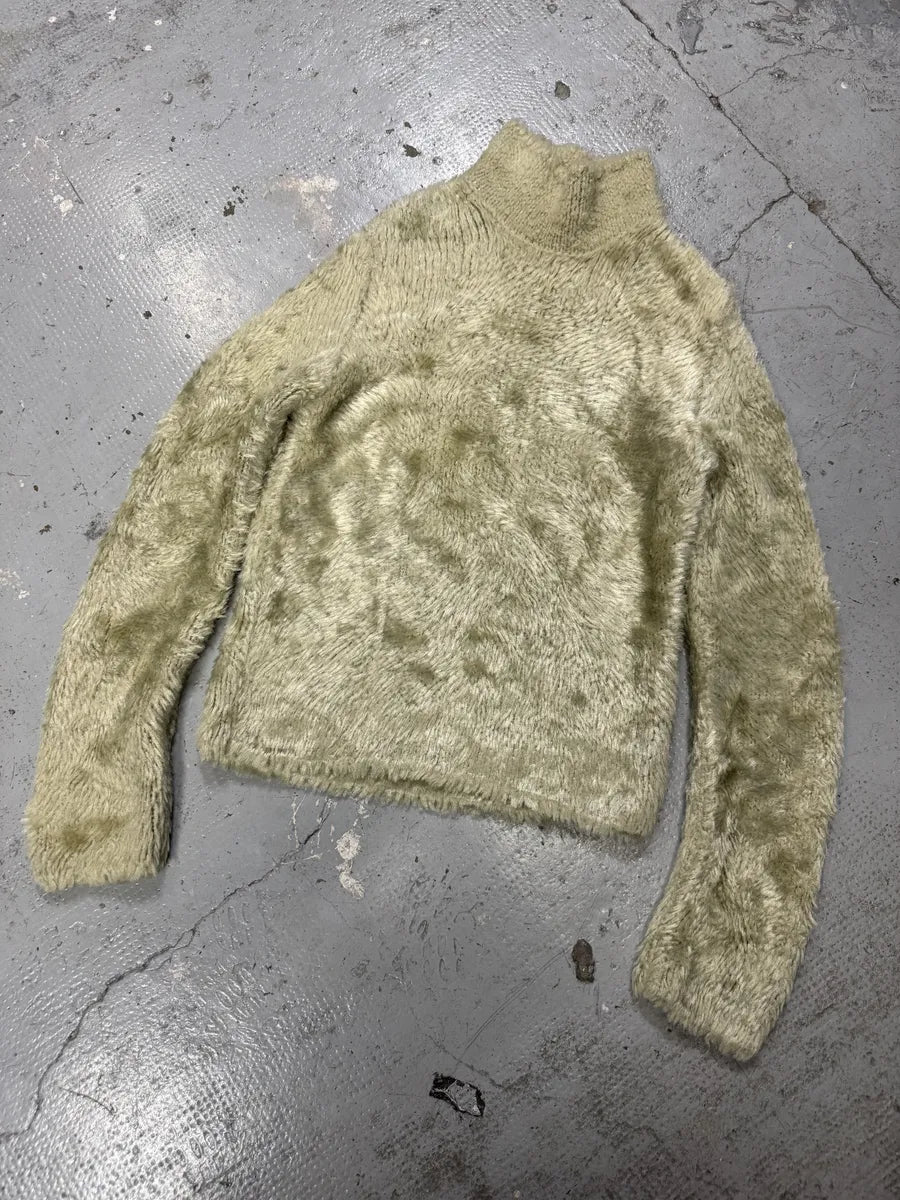 Dries Van Noten Beige Fur Effect Turtleneck Sweater LnSqtMf 7
