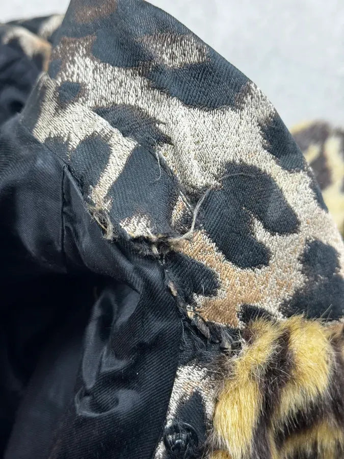 Dries Van Noten Beige Leopard Faux Fur Coat uRoVWYg 11