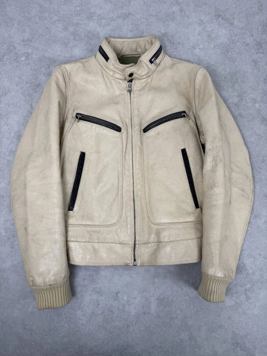 Dries Van Noten Beige Premium Leather Jacket dLqhSgf 0