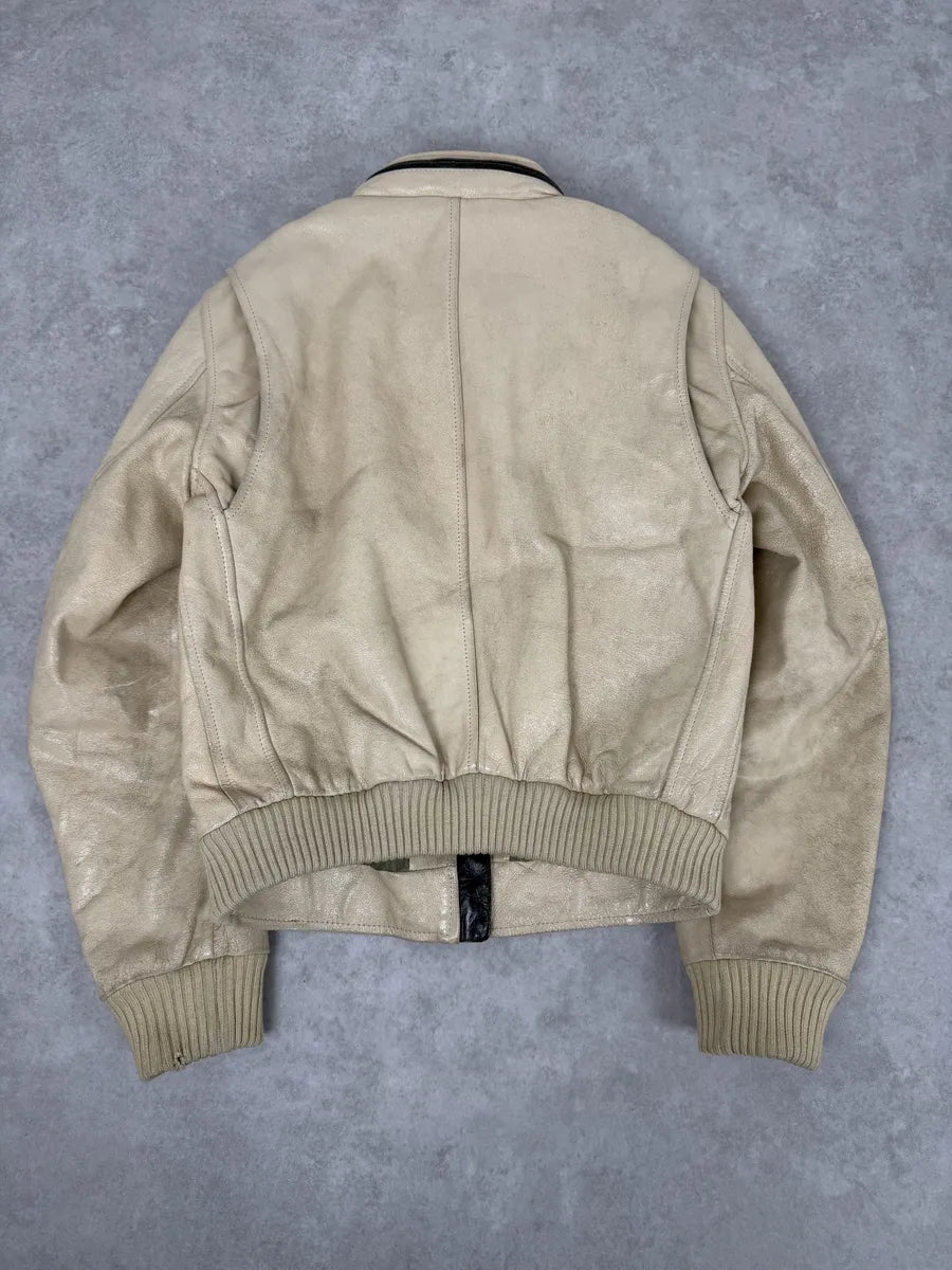 Dries Van Noten Beige Premium Leather Jacket dLqhSgf 1