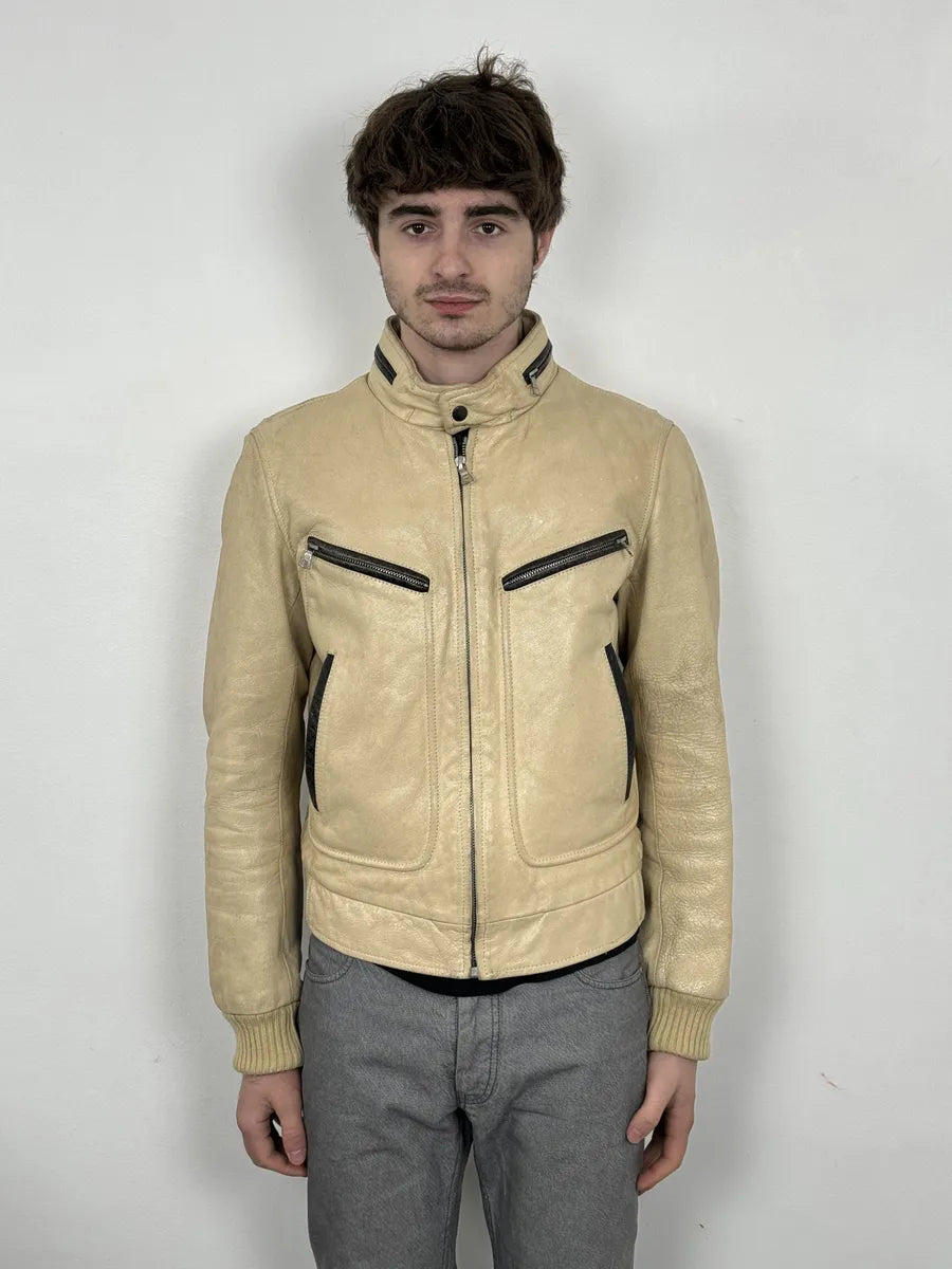 Dries Van Noten Beige Premium Leather Jacket dLqhSgf 2