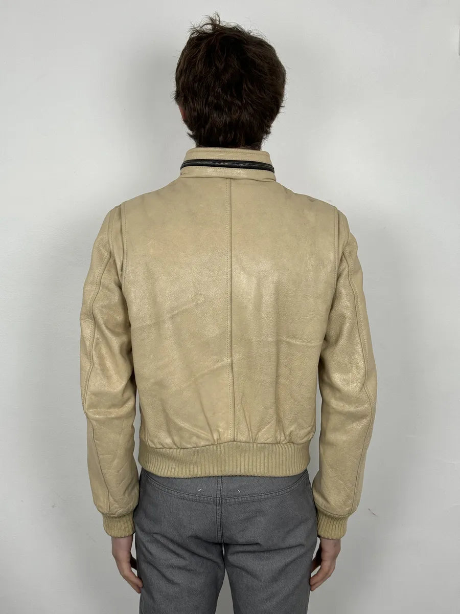Dries Van Noten Beige Premium Leather Jacket dLqhSgf 3
