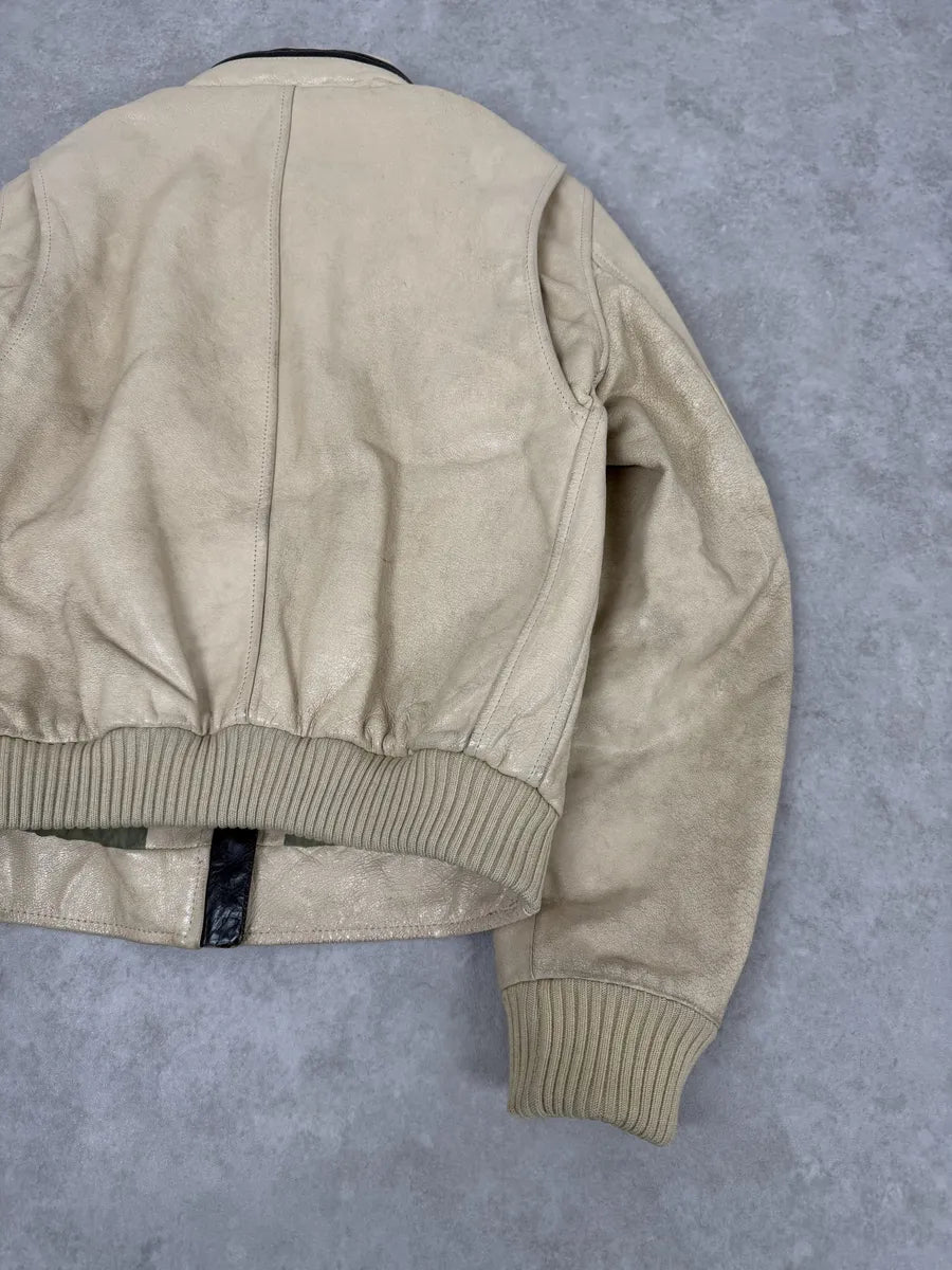 Dries Van Noten Beige Premium Leather Jacket dLqhSgf 6