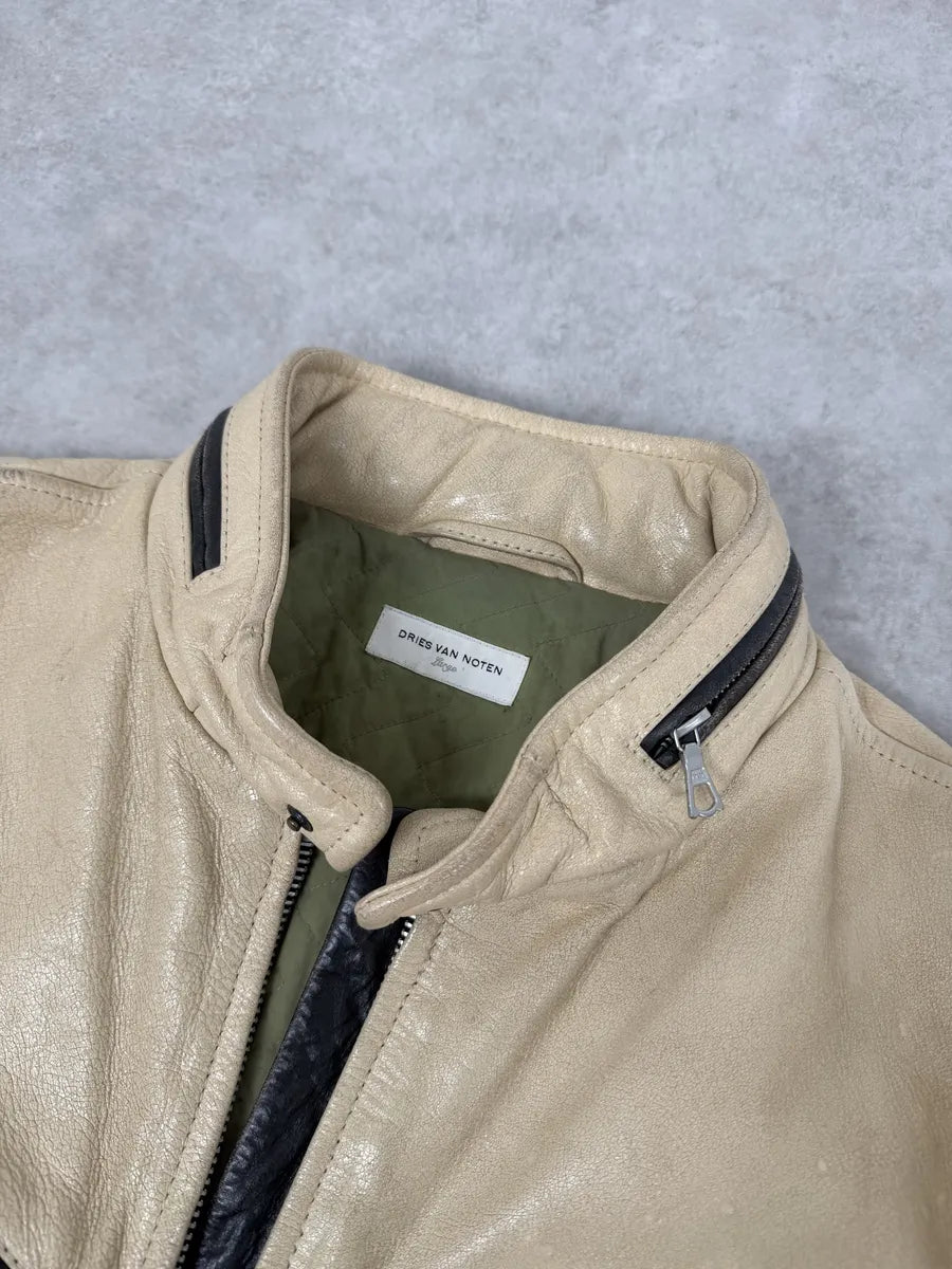 Dries Van Noten Beige Premium Leather Jacket dLqhSgf 9