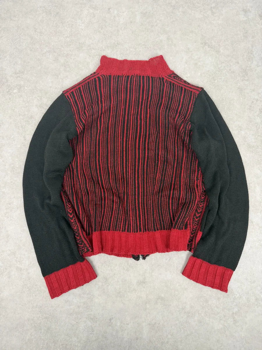 Dries Van Noten Black & Red Zip-up Sweater ovvFaEK 1
