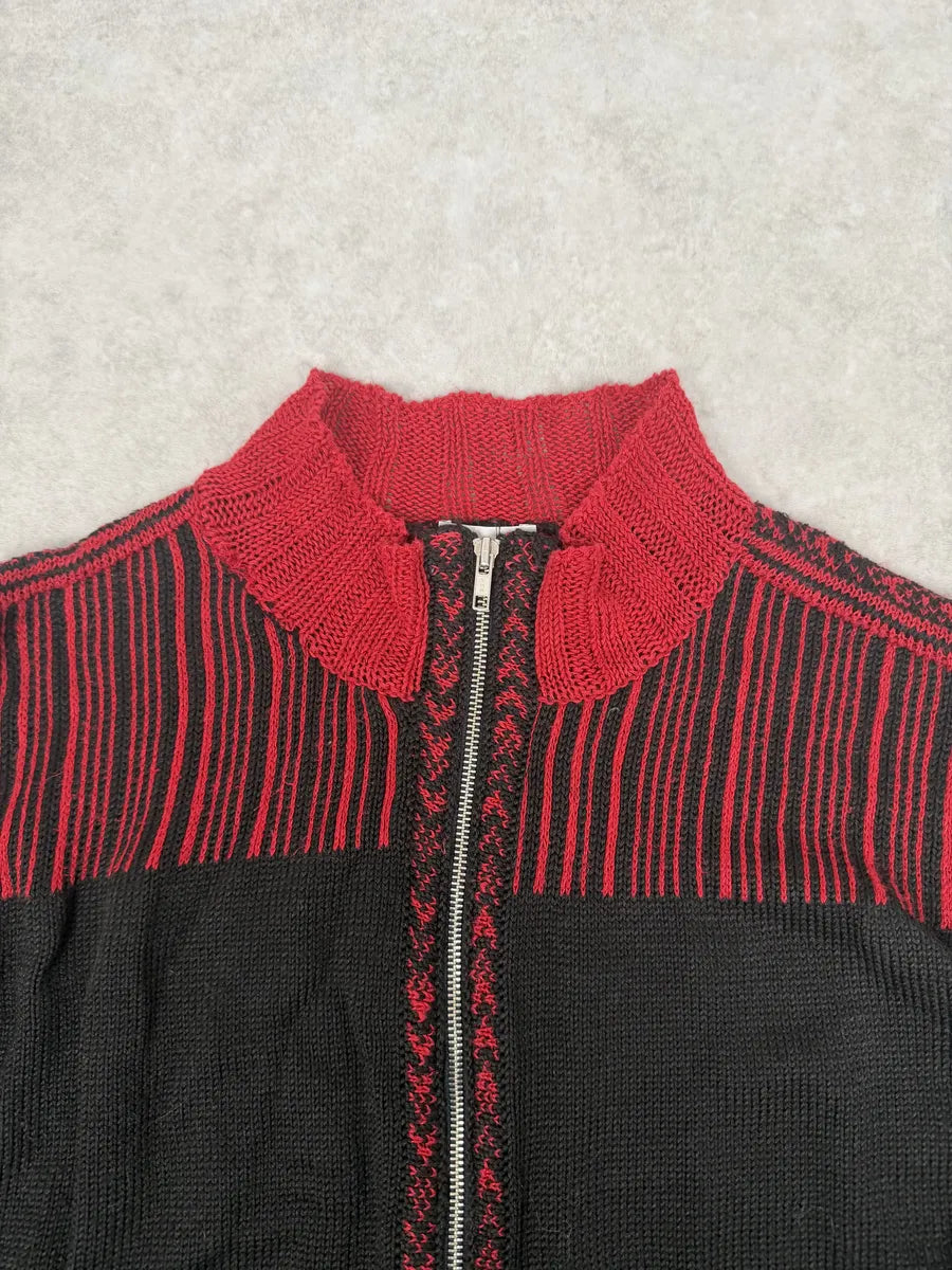 Dries Van Noten Black & Red Zip-up Sweater ovvFaEK 11