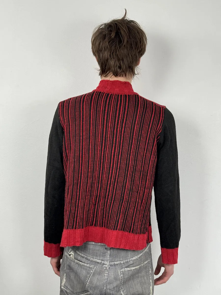 Dries Van Noten Black & Red Zip-up Sweater ovvFaEK 3