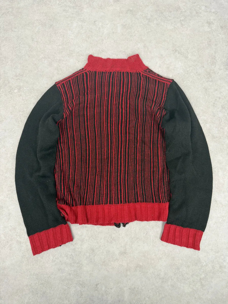 Dries Van Noten Black & Red Zip-up Sweater ovvFaEK 9