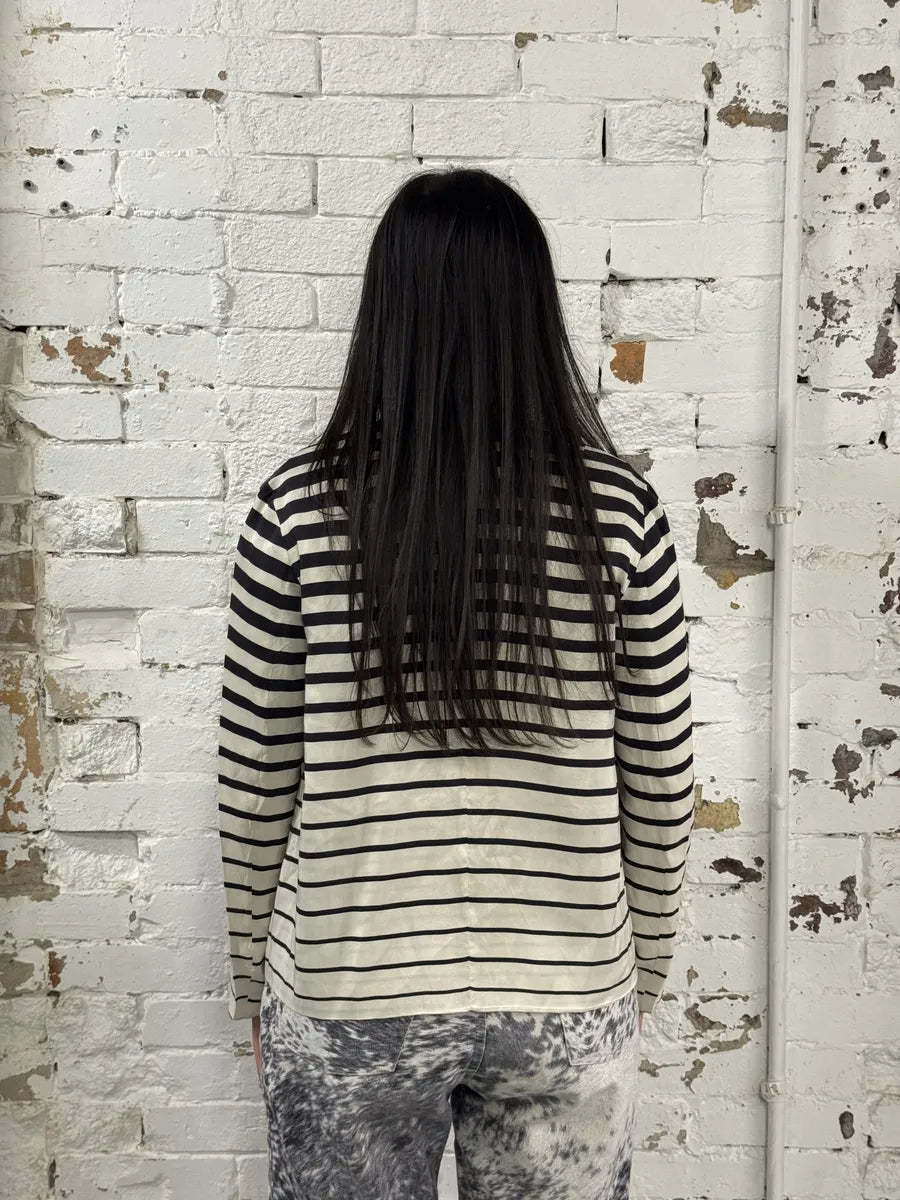 Dries Van Noten Black & White Striped Blazer Jacket aWTPkPH 3