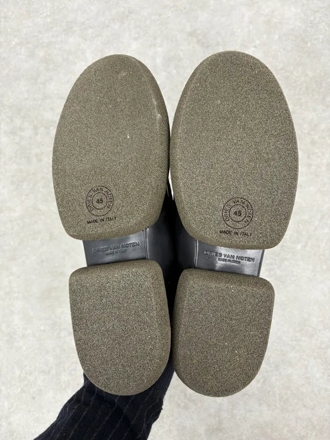 Dries Van Noten Black Classy Premium Leather Derby Shoes pFTuYvD 6