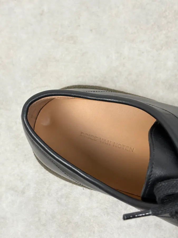 Dries Van Noten Black Classy Premium Leather Derby Shoes pFTuYvD 7