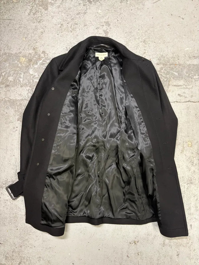Dries Van Noten Black Classy Wool Coat LqELiTC 5