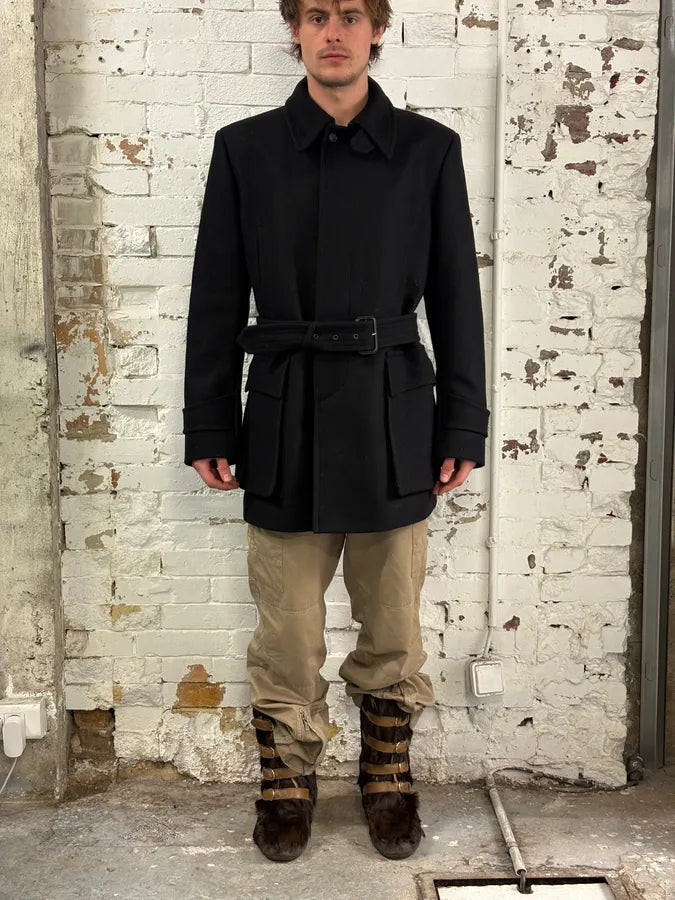 Dries Van Noten Black Classy Wool Coat LqELiTC 1