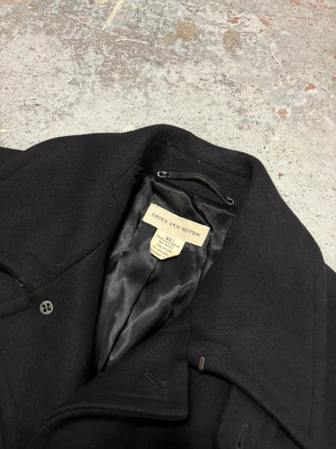 Dries Van Noten Black Classy Wool Coat LqELiTC 4