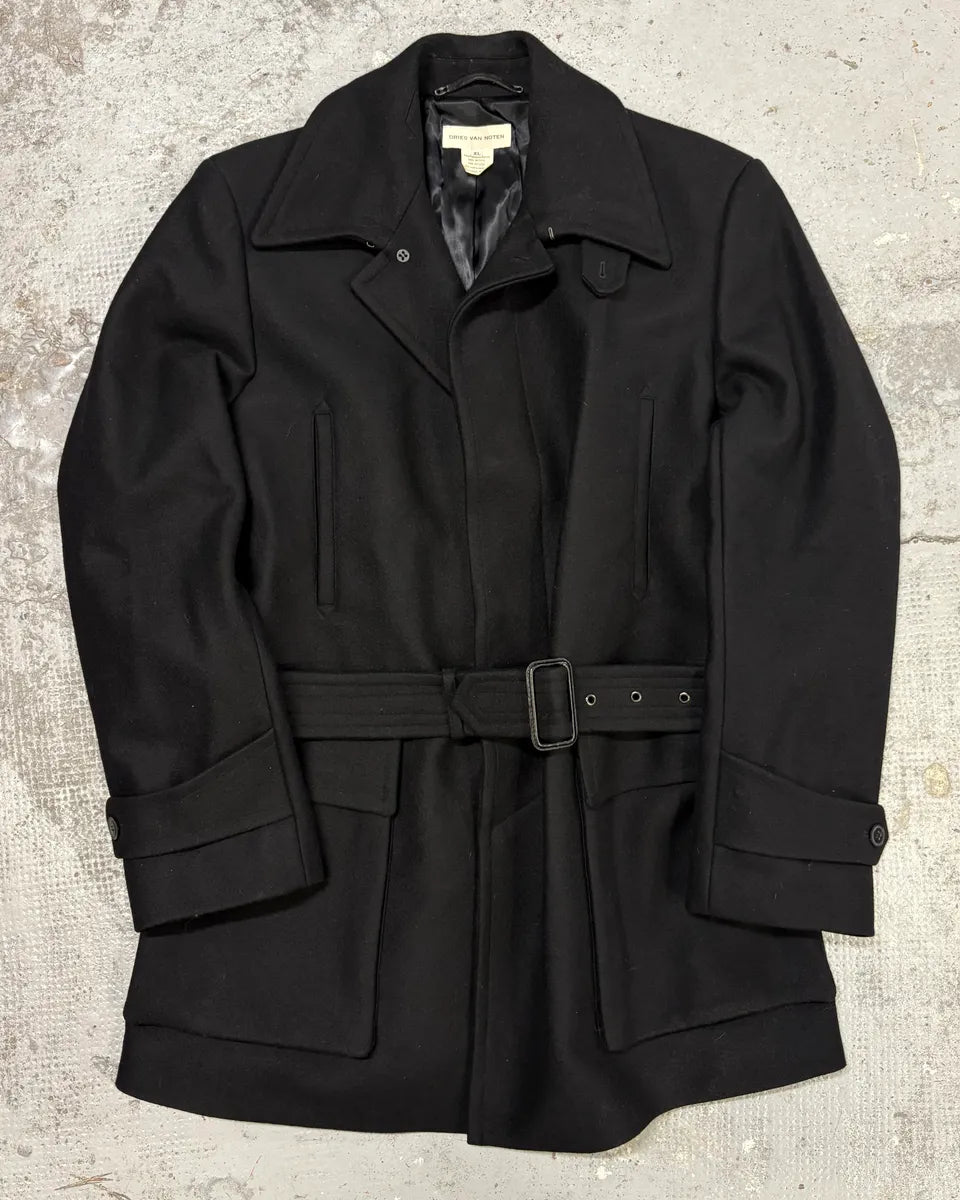 Dries Van Noten Black Classy Wool Coat LqELiTC 0