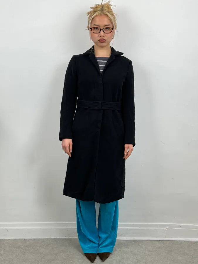 Dries Van Noten Black Classy Wool Trench Coat YxXUvLt 0