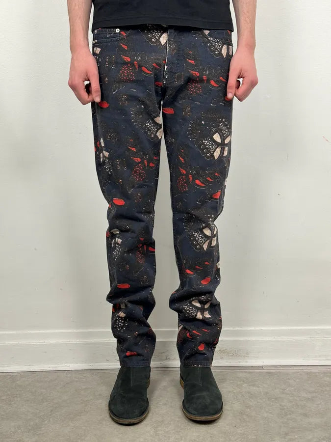 Dries Van Noten Navy Contemporary Pants pQhbWUH 1