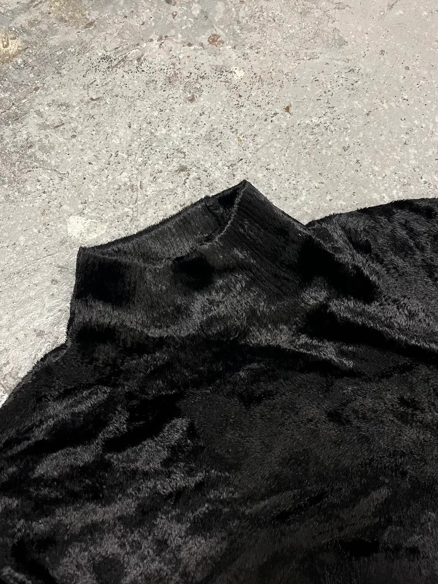 Dries Van Noten Black Fur Turtleneck Sweater (XS/S) 1