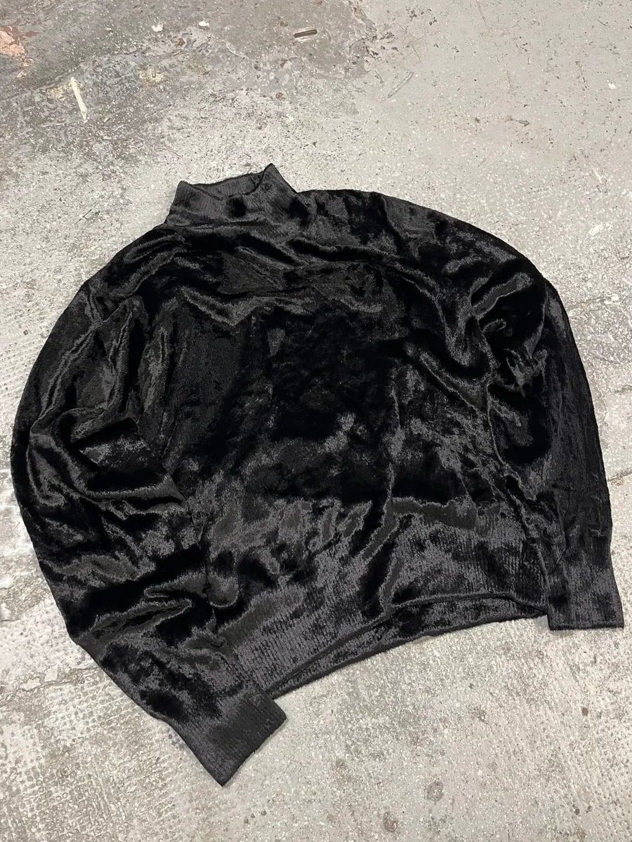 Dries Van Noten Black Fur Turtleneck Sweater (XS/S) 3