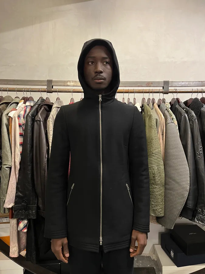 Dries Van Noten Black Quilted Hooded Jacket DpsYlkh 1