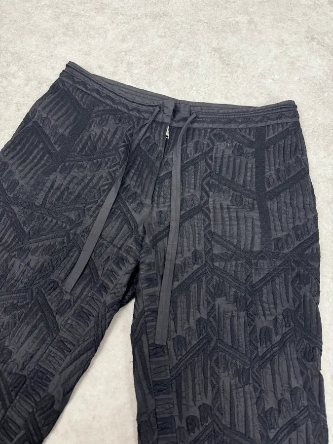 Dries Van Noten Black Relief Abstract Pants ltAZoYy 5