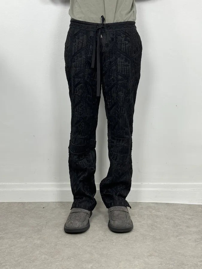 Dries Van Noten Black Relief Abstract Pants ltAZoYy 1