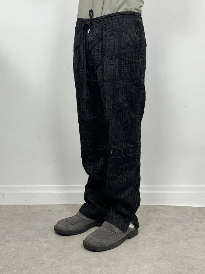 Dries Van Noten Black Relief Abstract Pants ltAZoYy 2