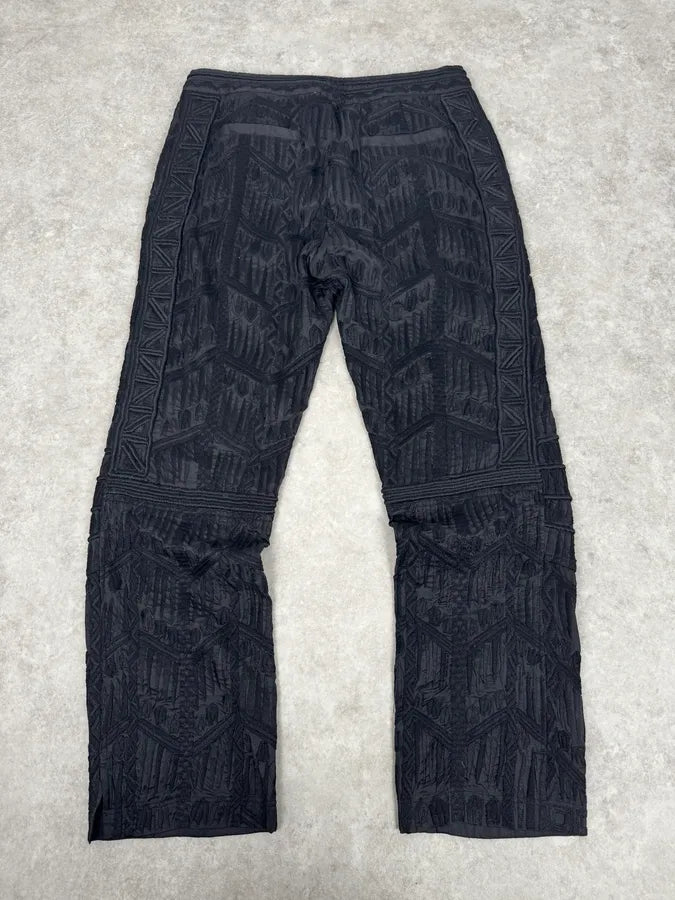 Dries Van Noten Black Relief Abstract Pants ltAZoYy 4