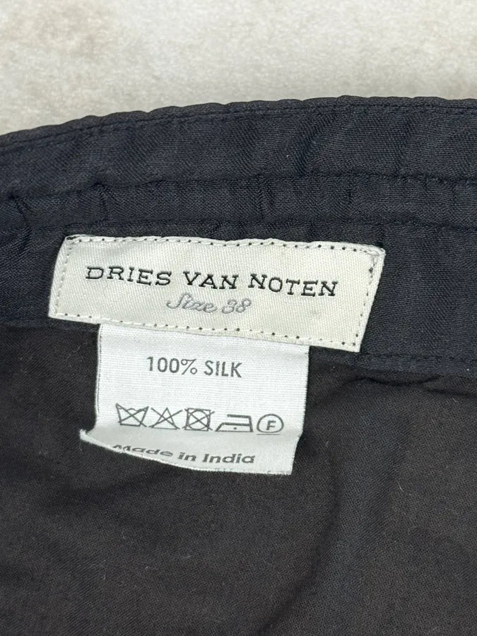 Dries Van Noten Black Relief Abstract Pants ltAZoYy 9