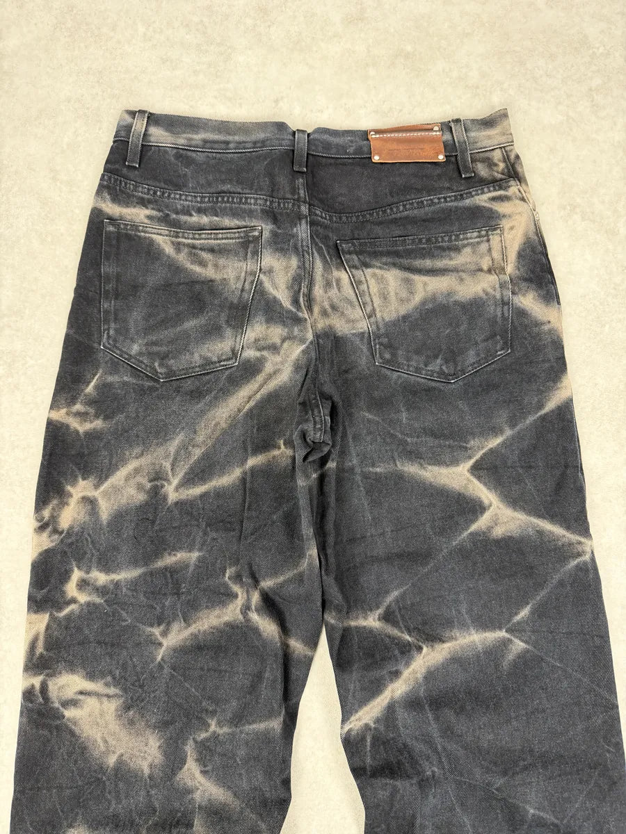 Dries Van Noten Black Tye Dye Effect Denim Jeans MgIRYlA 12